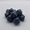 Silicone 17mm Grey Hexagon Beads