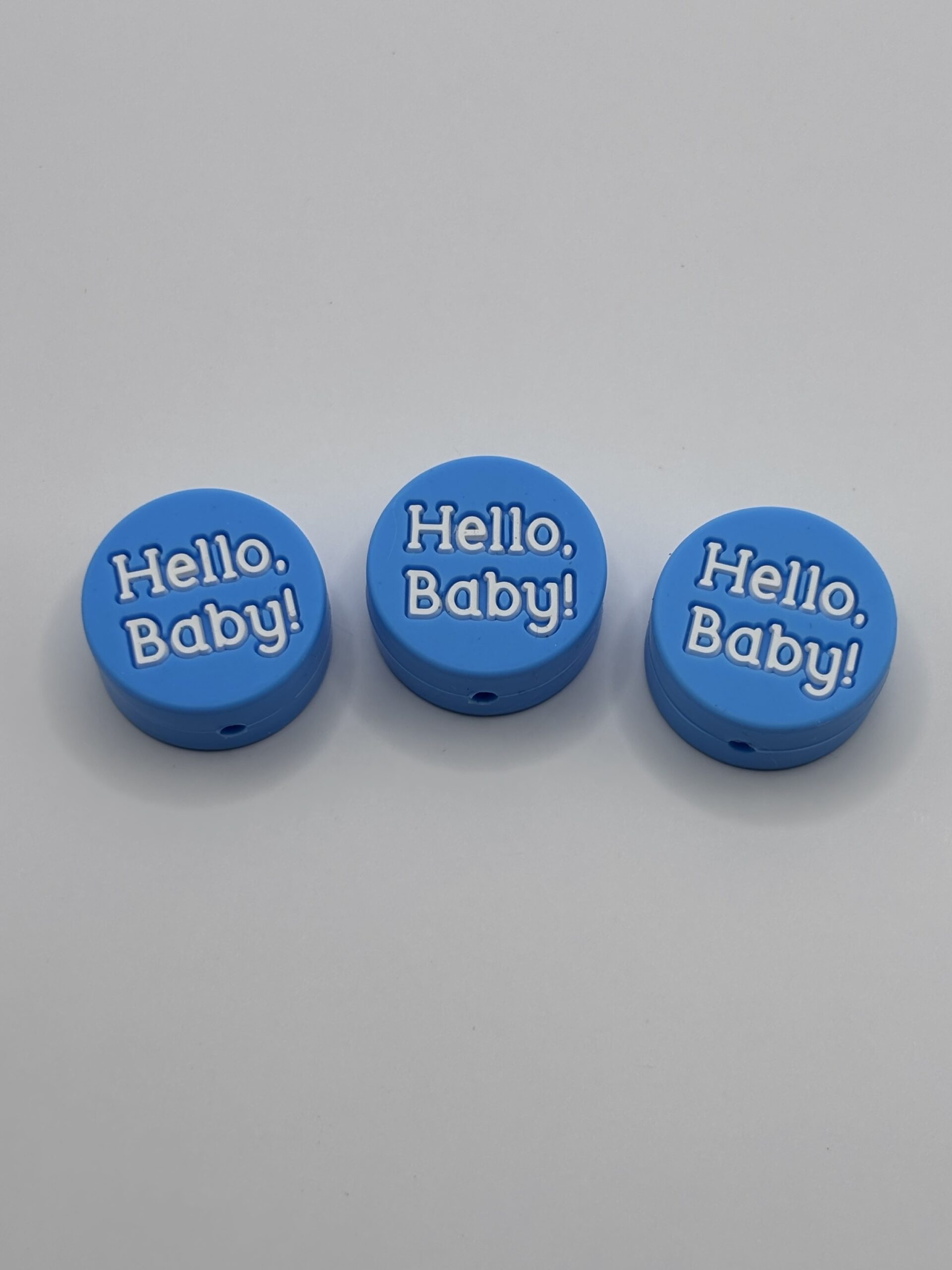 Blue Hello Baby Shower beads