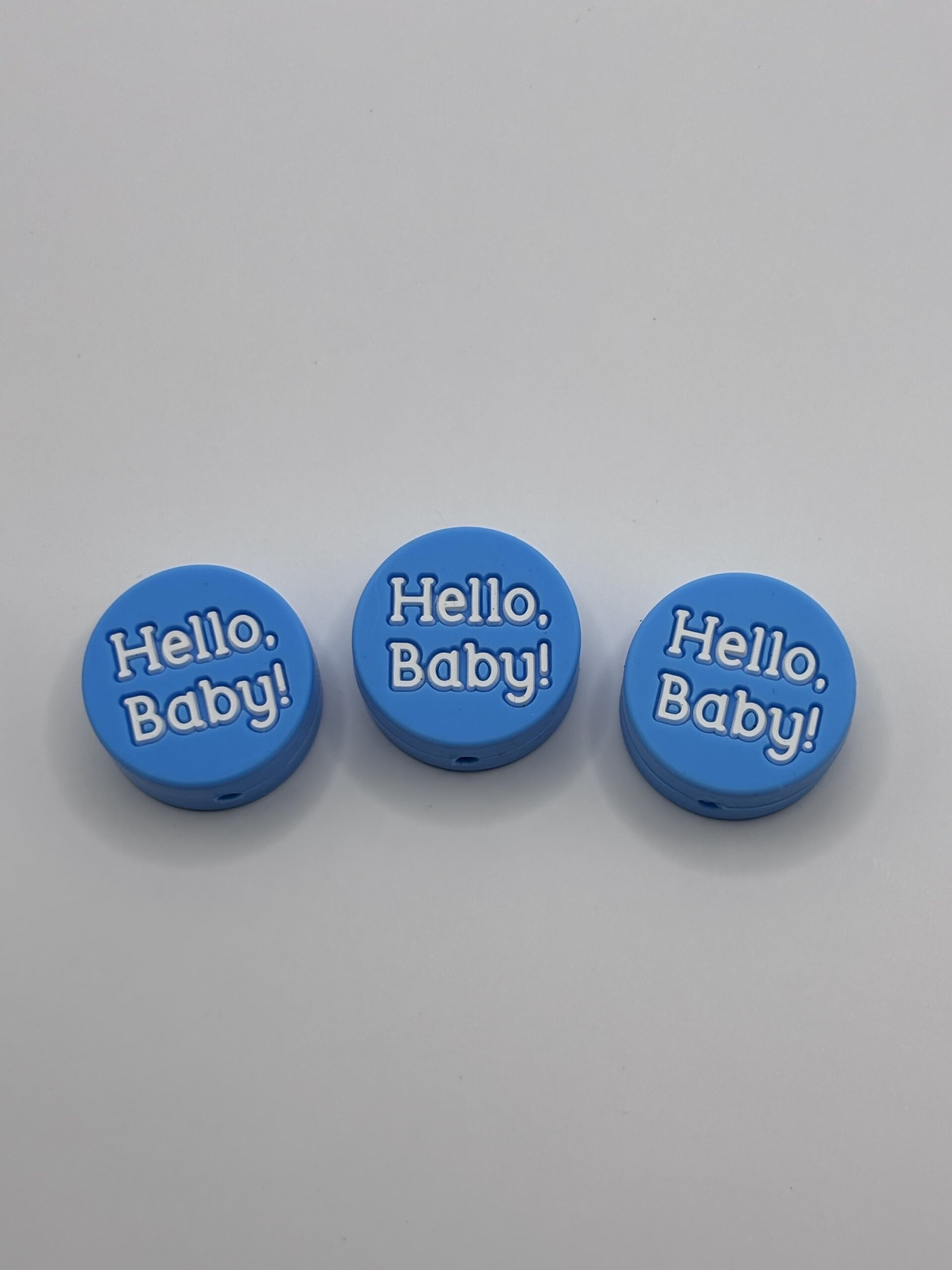 Blue Hello Baby Shower beads