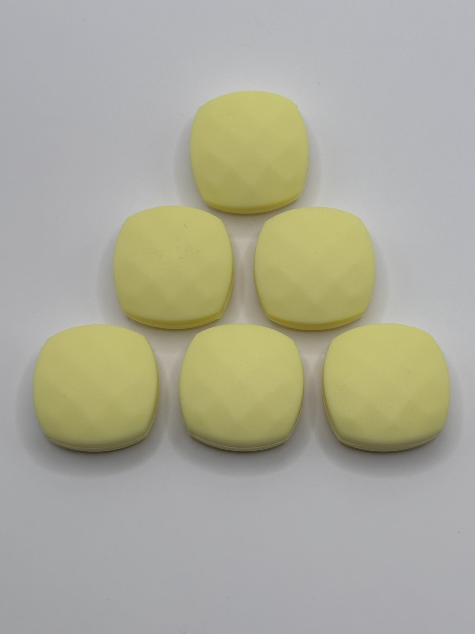 Silicone 12mm Yellow quad Beads