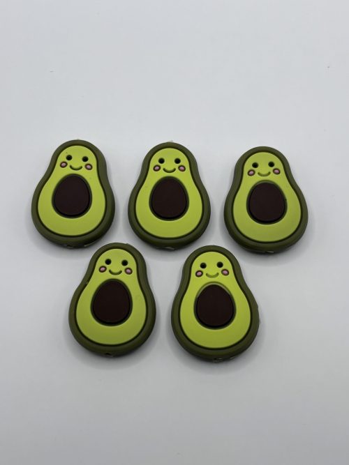 silicone avocado beads