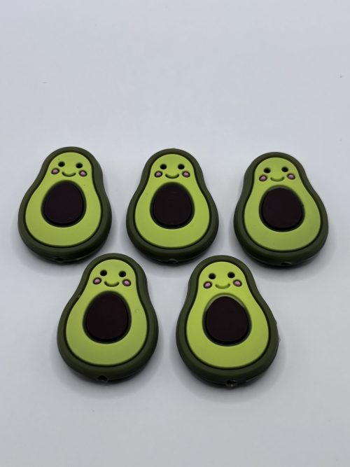 silicone avocado beads