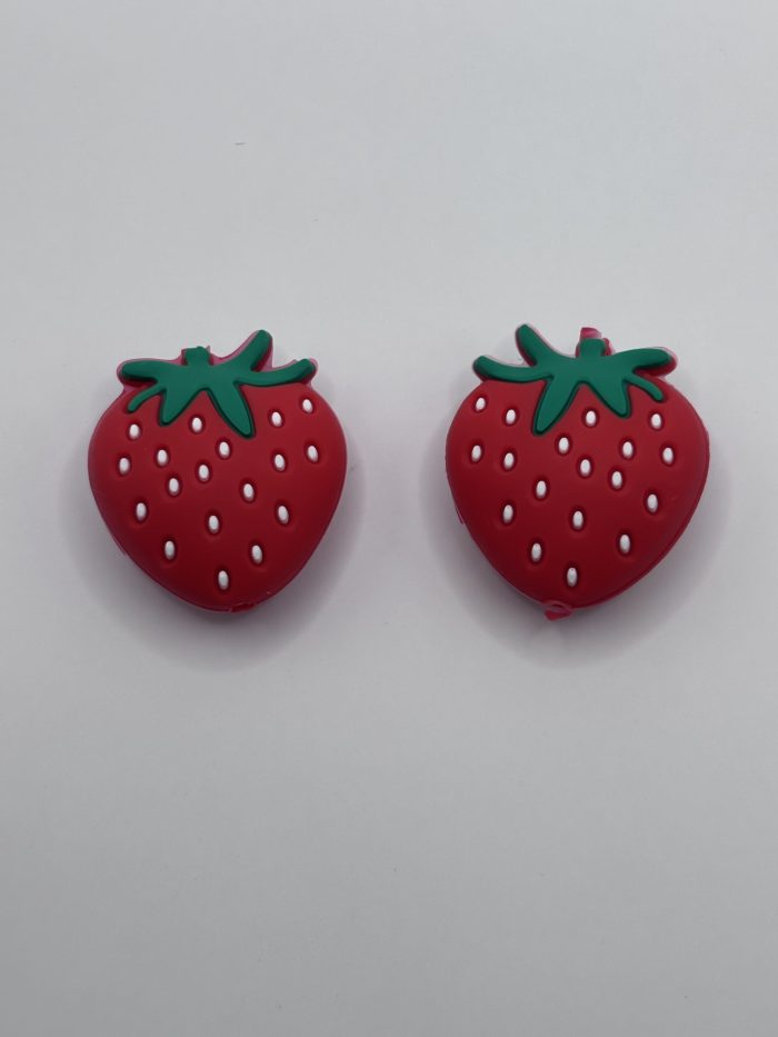 silicone strawberry beads