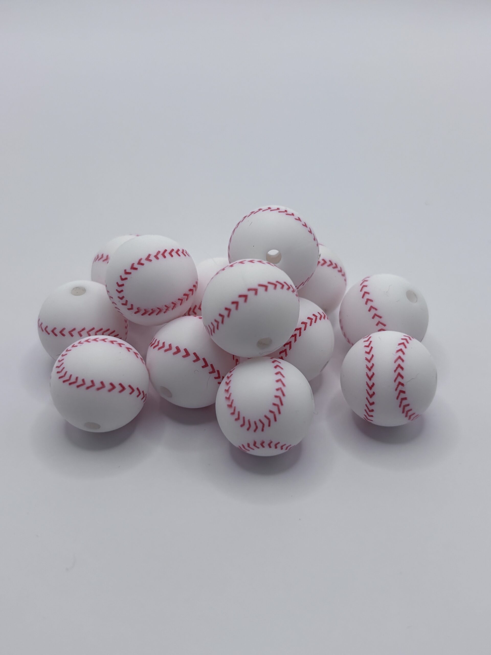 15mm baseball beads