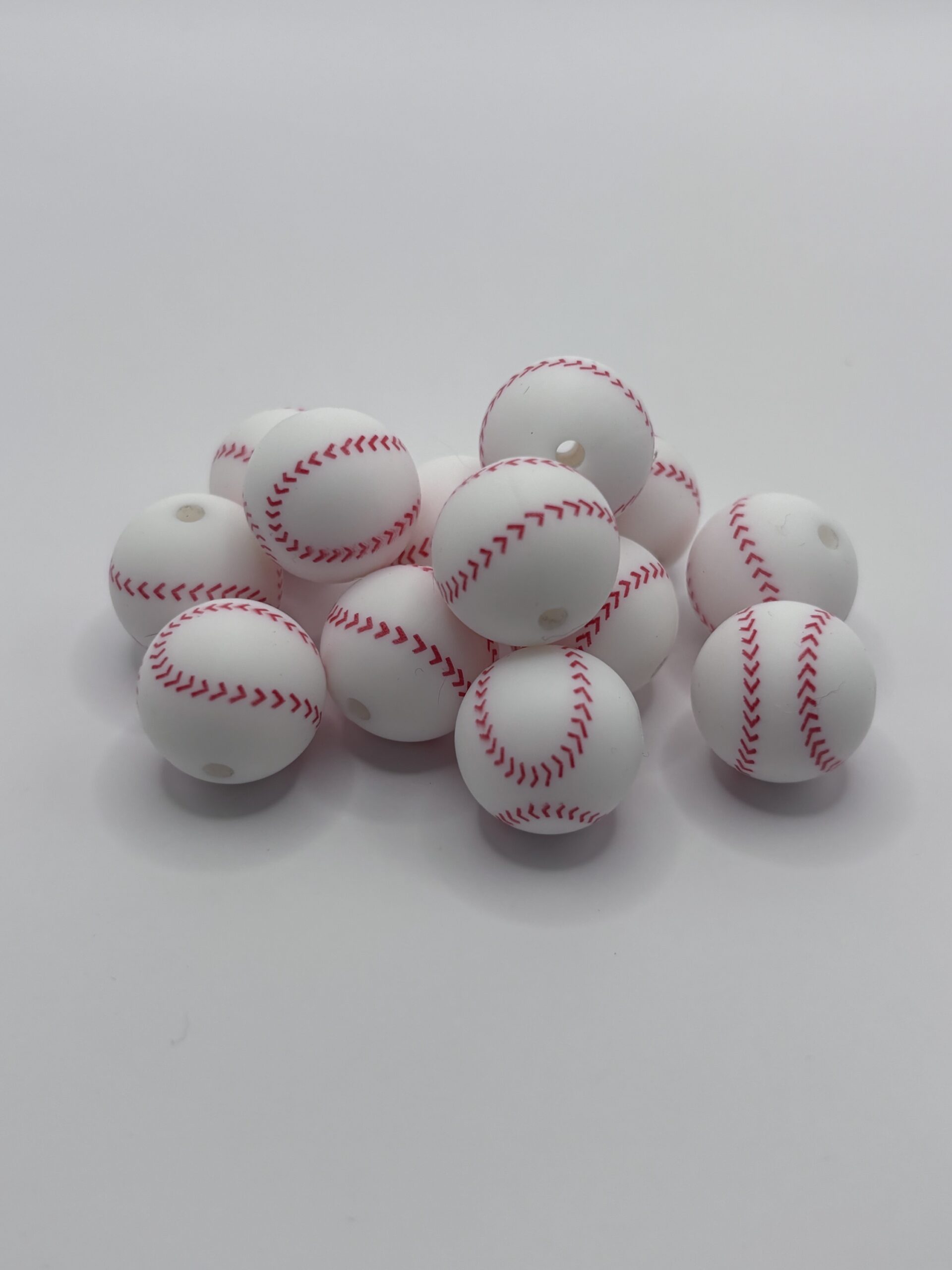 15mm baseball beads