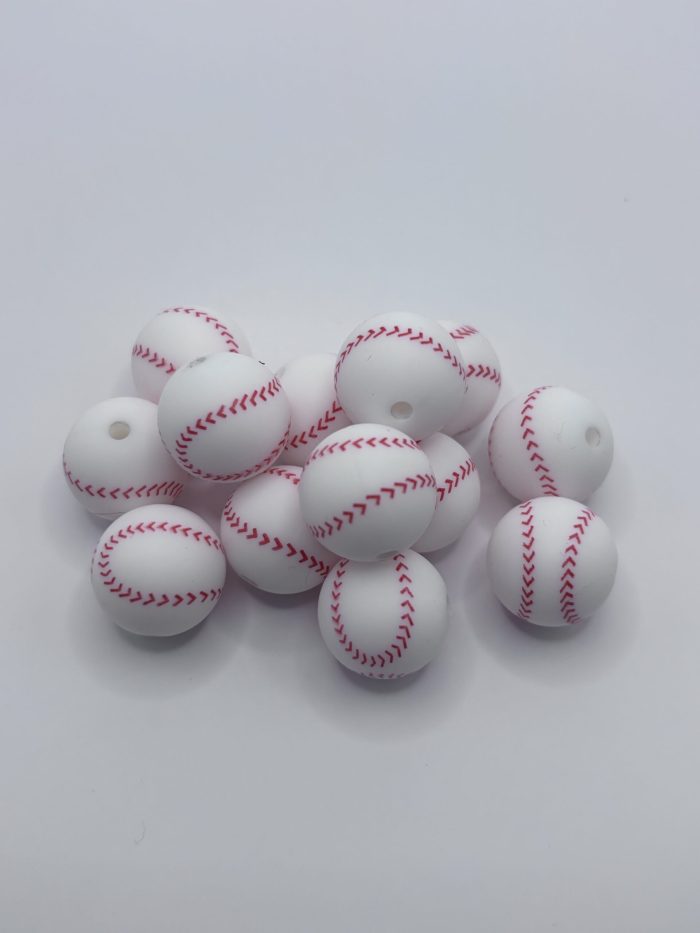 15mm baseball beads