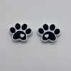 Silicone Paw Print Beads