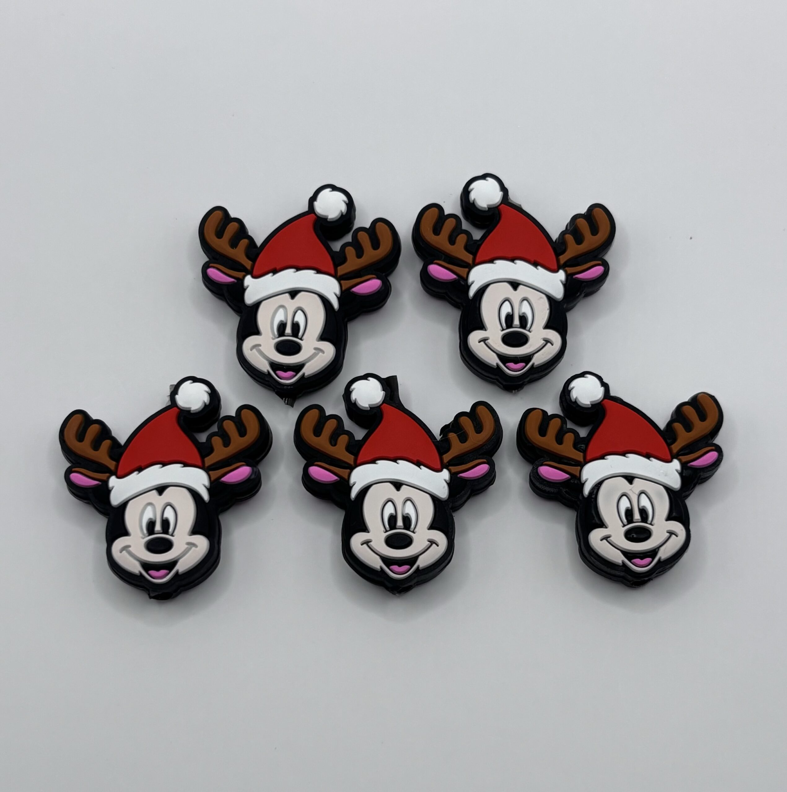 Silicone Cute Christmas Mickey Mouse beads