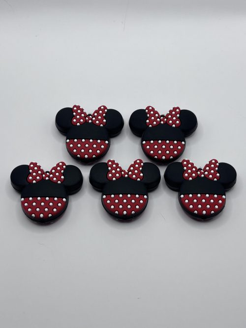 Silicone Red Minnie Mouse Beads