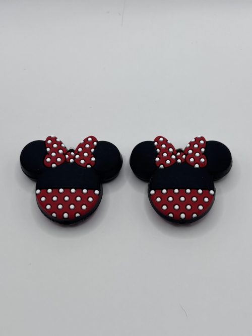 Silicone Red Minnie Mouse Beads