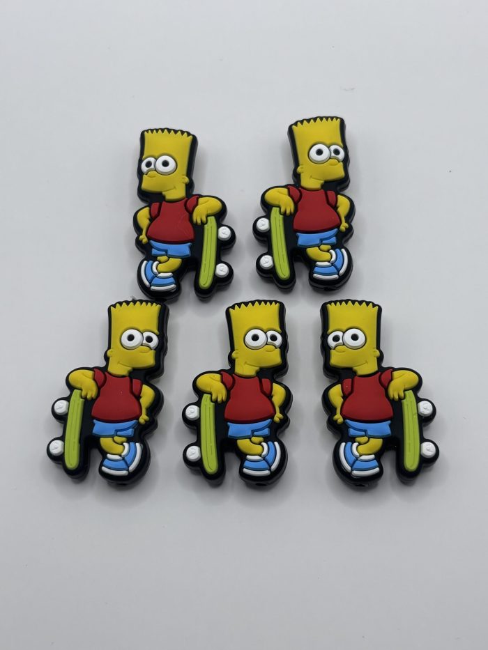 silicone bart simpson beads