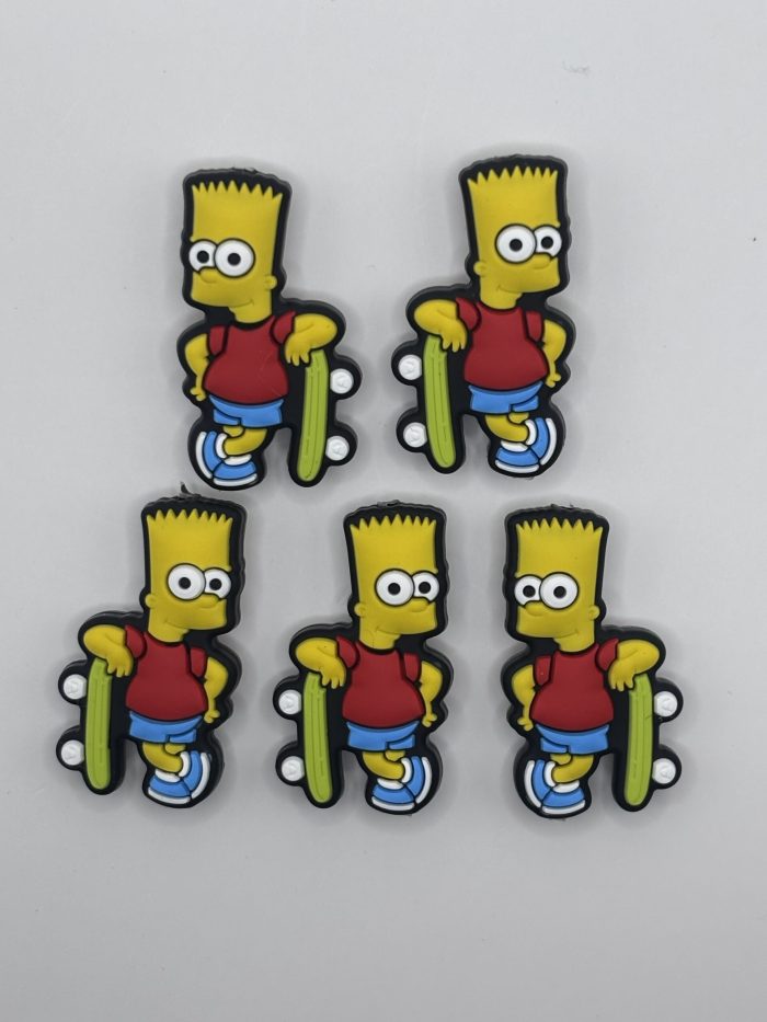 silicone bart simpson beads