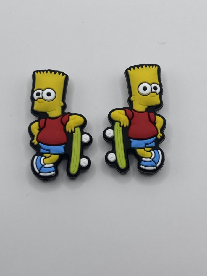 silicone bart simpson beads