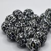 12mm white leopard beads