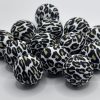 19mm white leopard beads