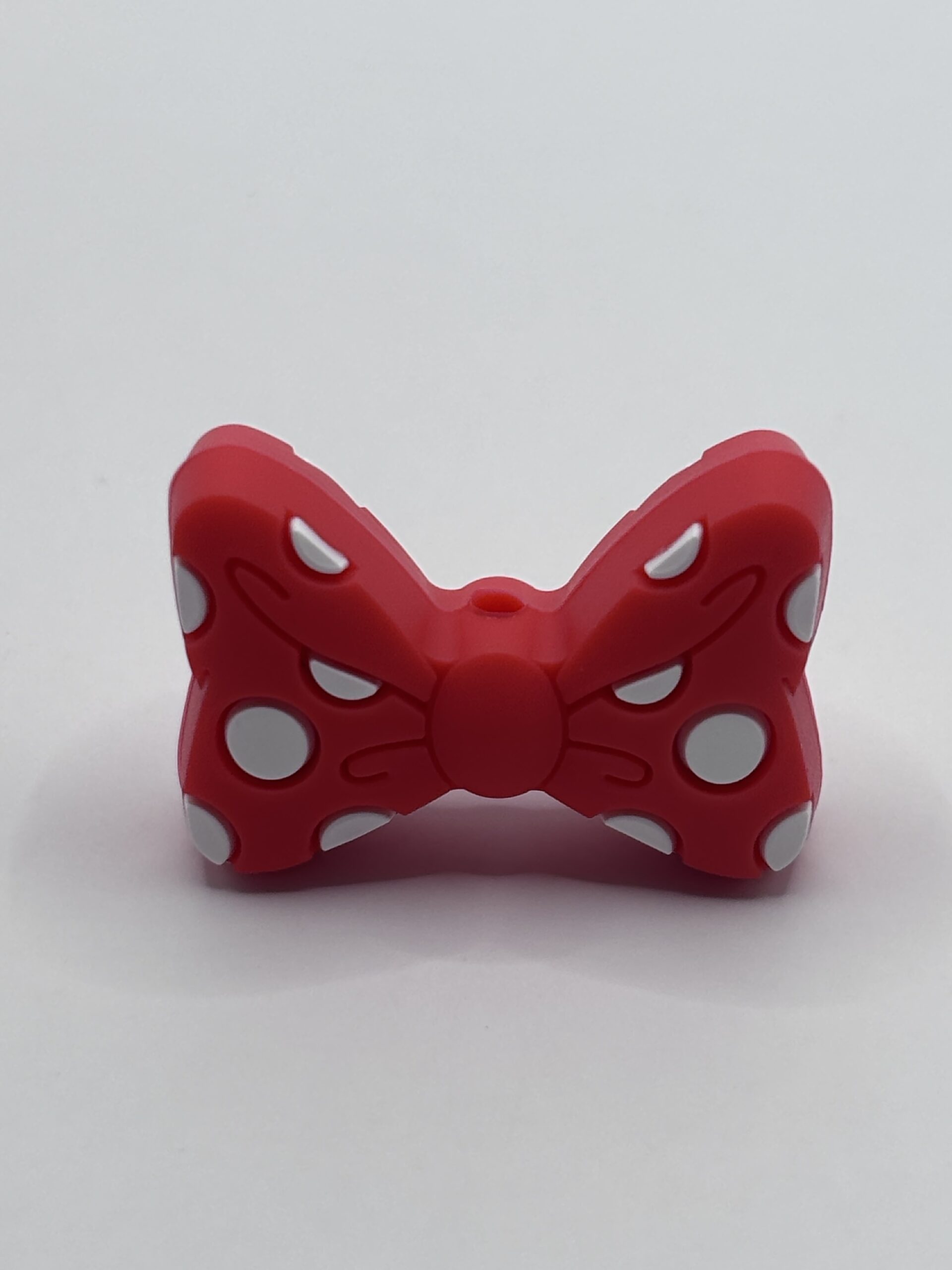 Silicone Red Minnie Mouse Bow Beads