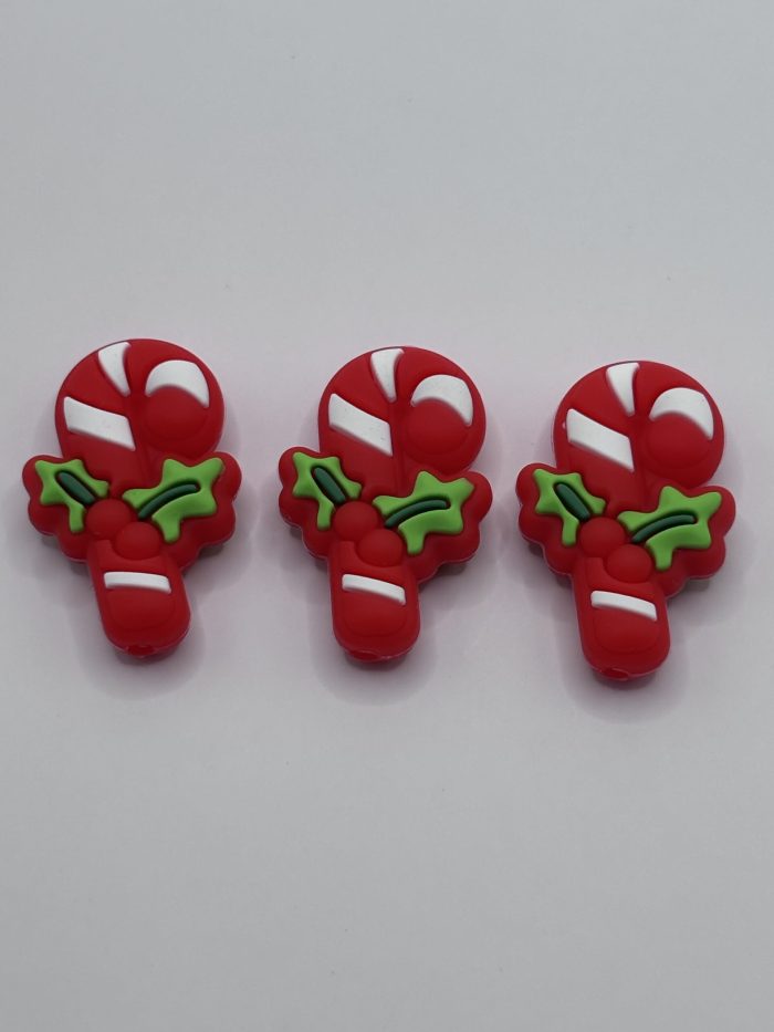 silicone candy cane beads