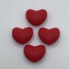 Silicone Big Red Heart Beads