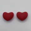 Silicone Big Red Heart Beads