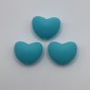 Silicone Teal Heart Beads