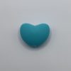 Silicone Teal Heart Beads