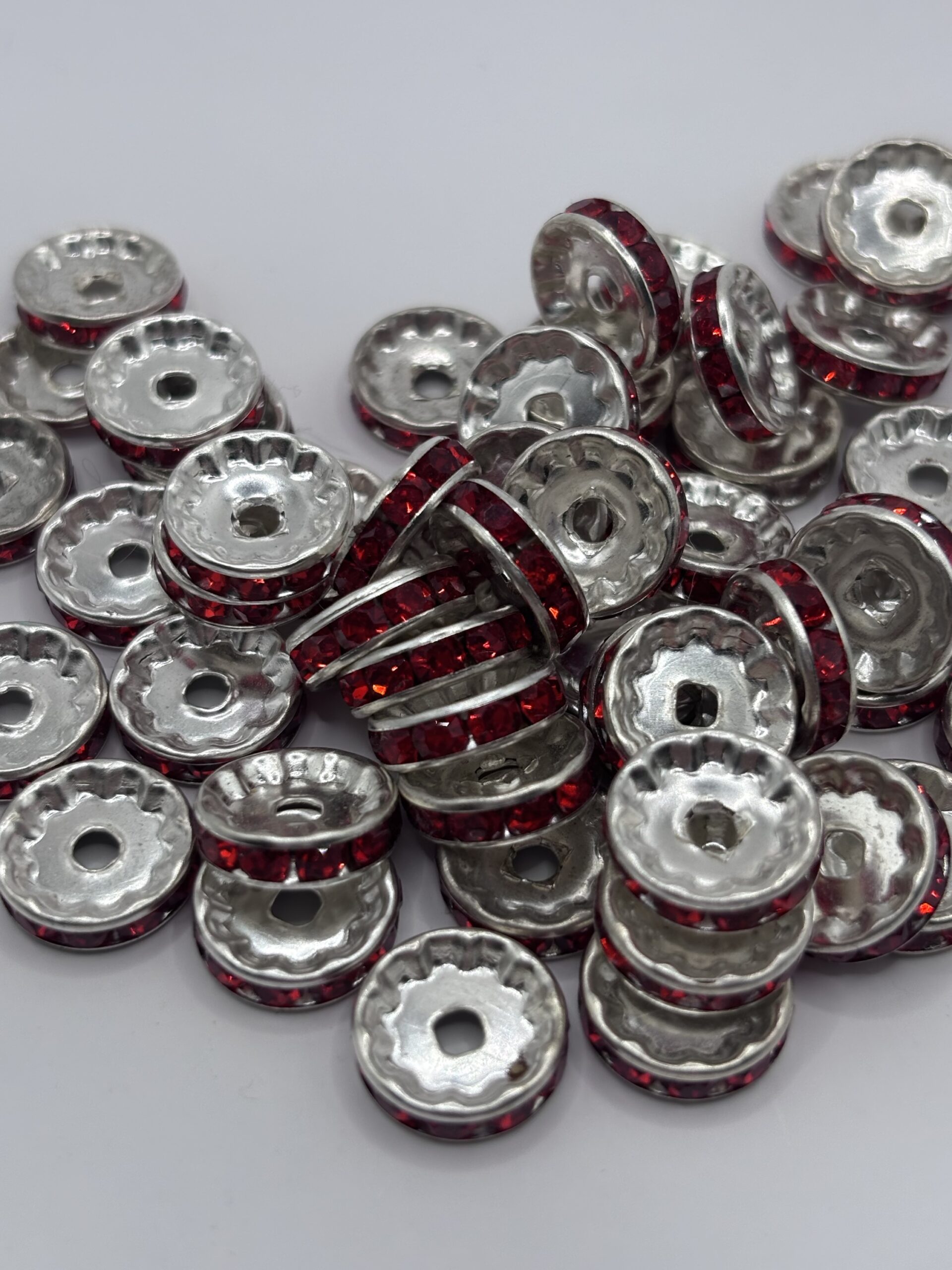 12mm Red spacer Beads