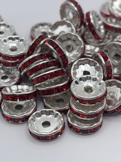 12mm Red spacer Beads