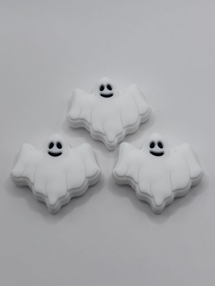 Silicone White Ghost Beads