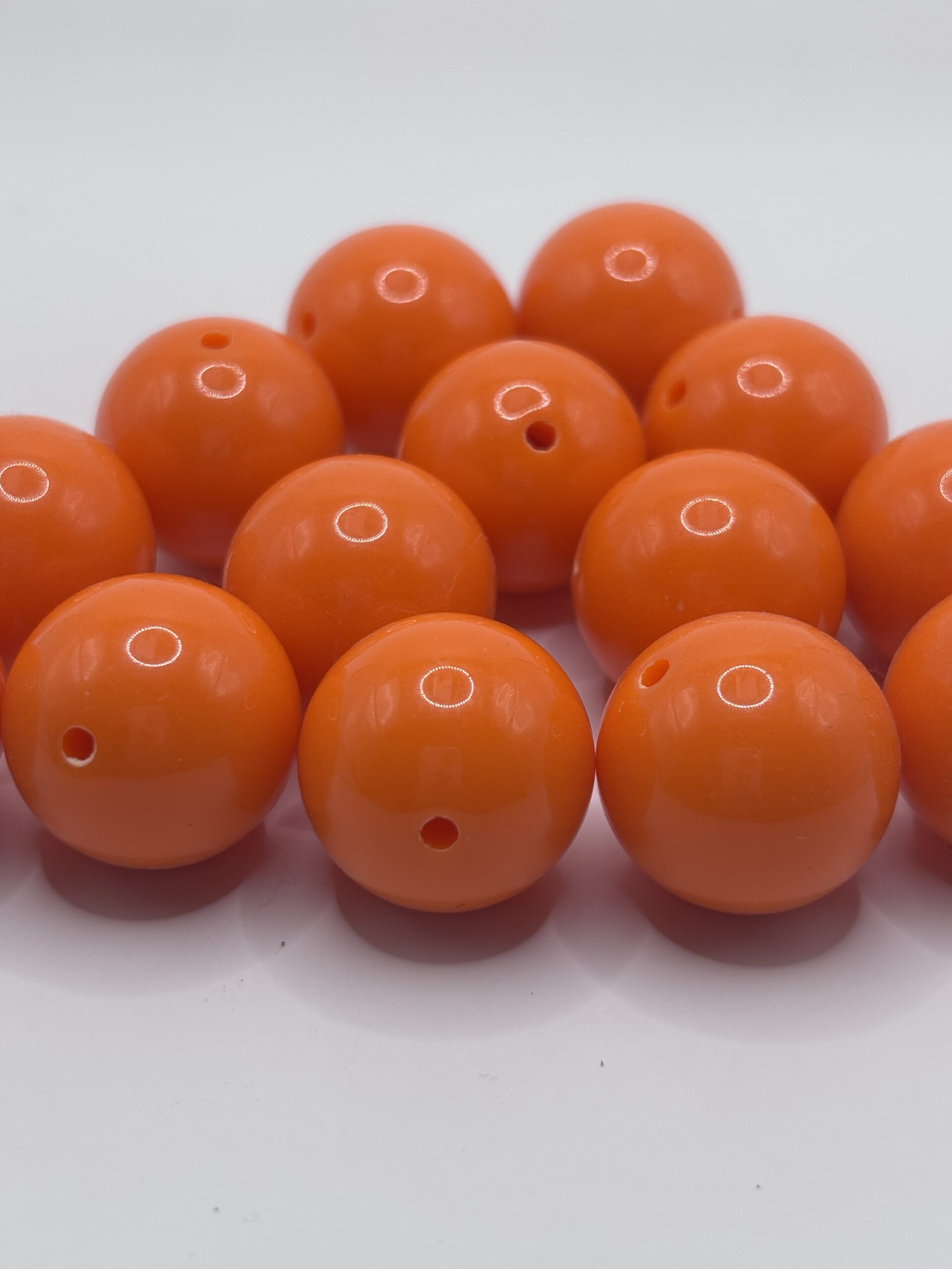 20mm Orange Acrylic Beads