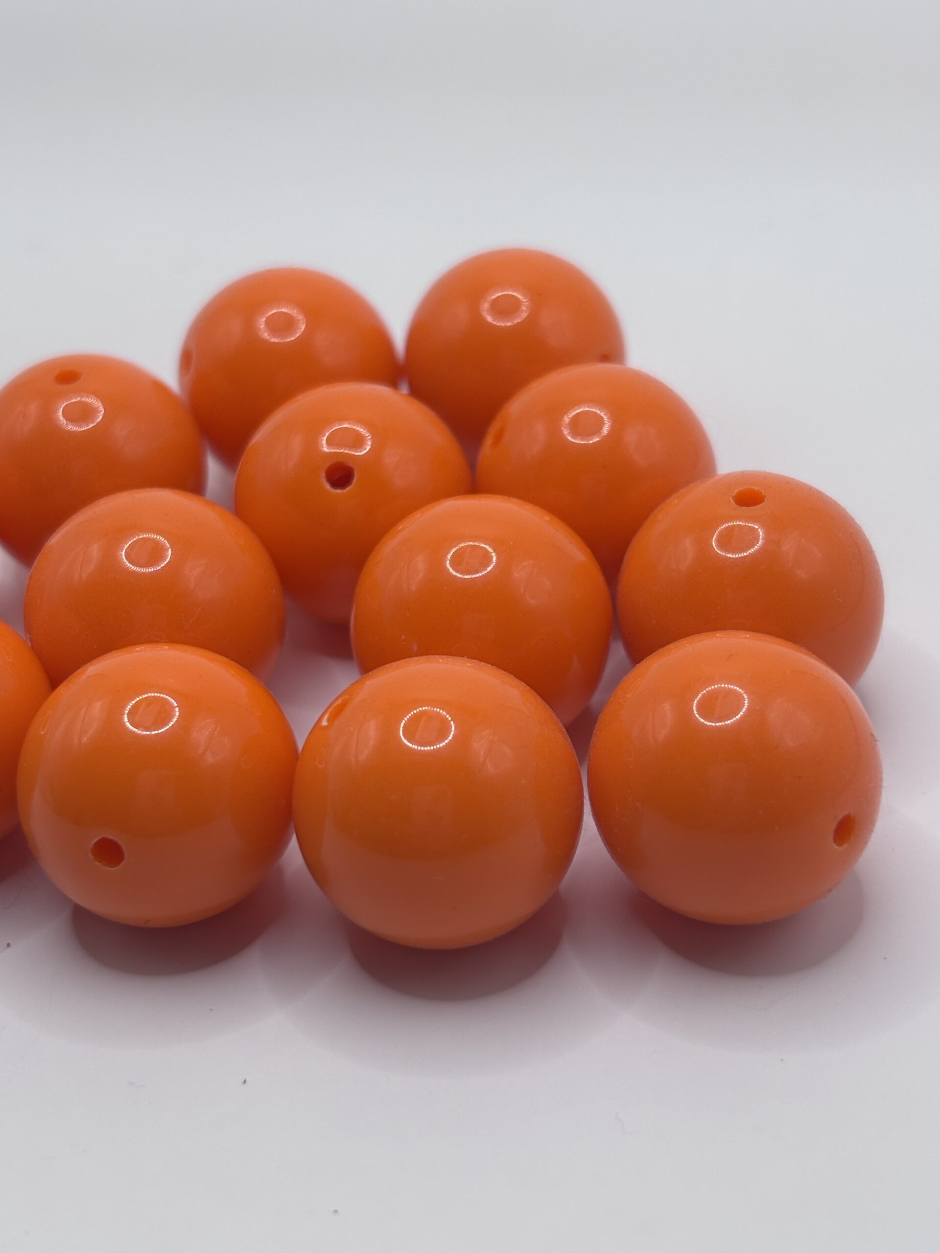 20mm Orange Acrylic Beads