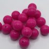 Silicone 15mm Glossy hot pink beads