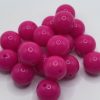 Silicone 15mm Glossy hot pink beads