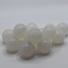 Silicone Round 15mm Glossy White Beads