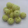 20mm yellow rhinestone beads