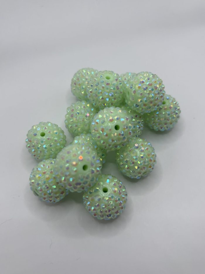 20mm Green Rhinestone beads