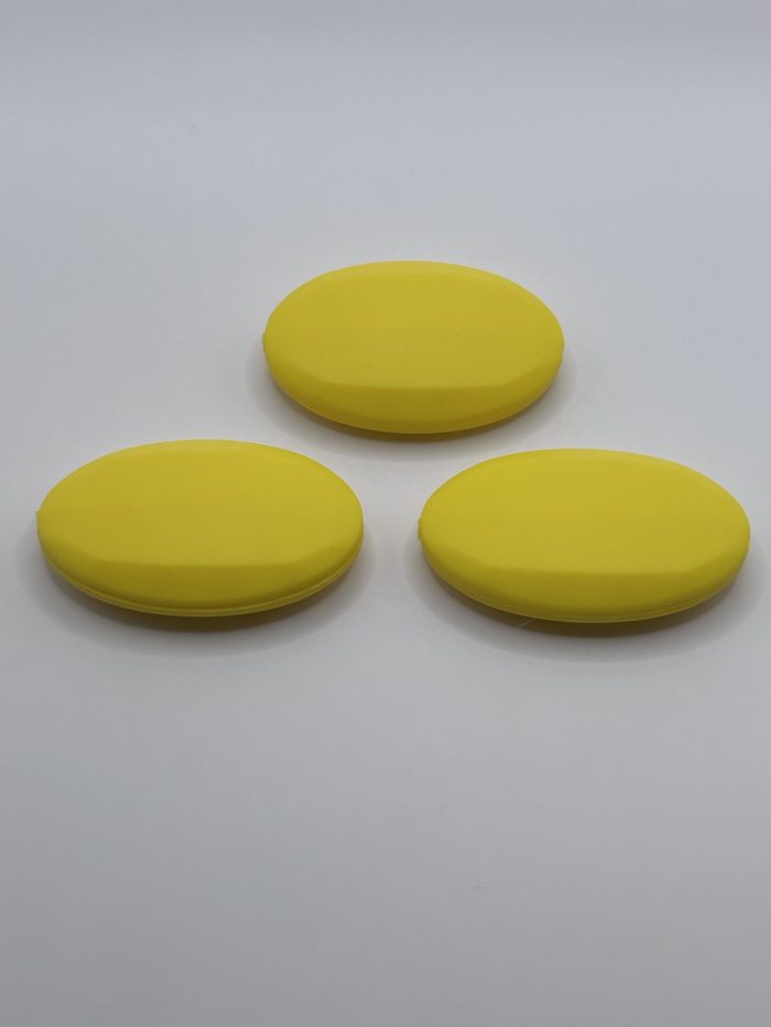 Silicone oval yellow Faceted Beads