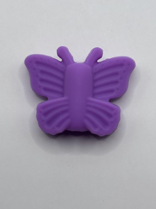 silicone purple butterfly beads