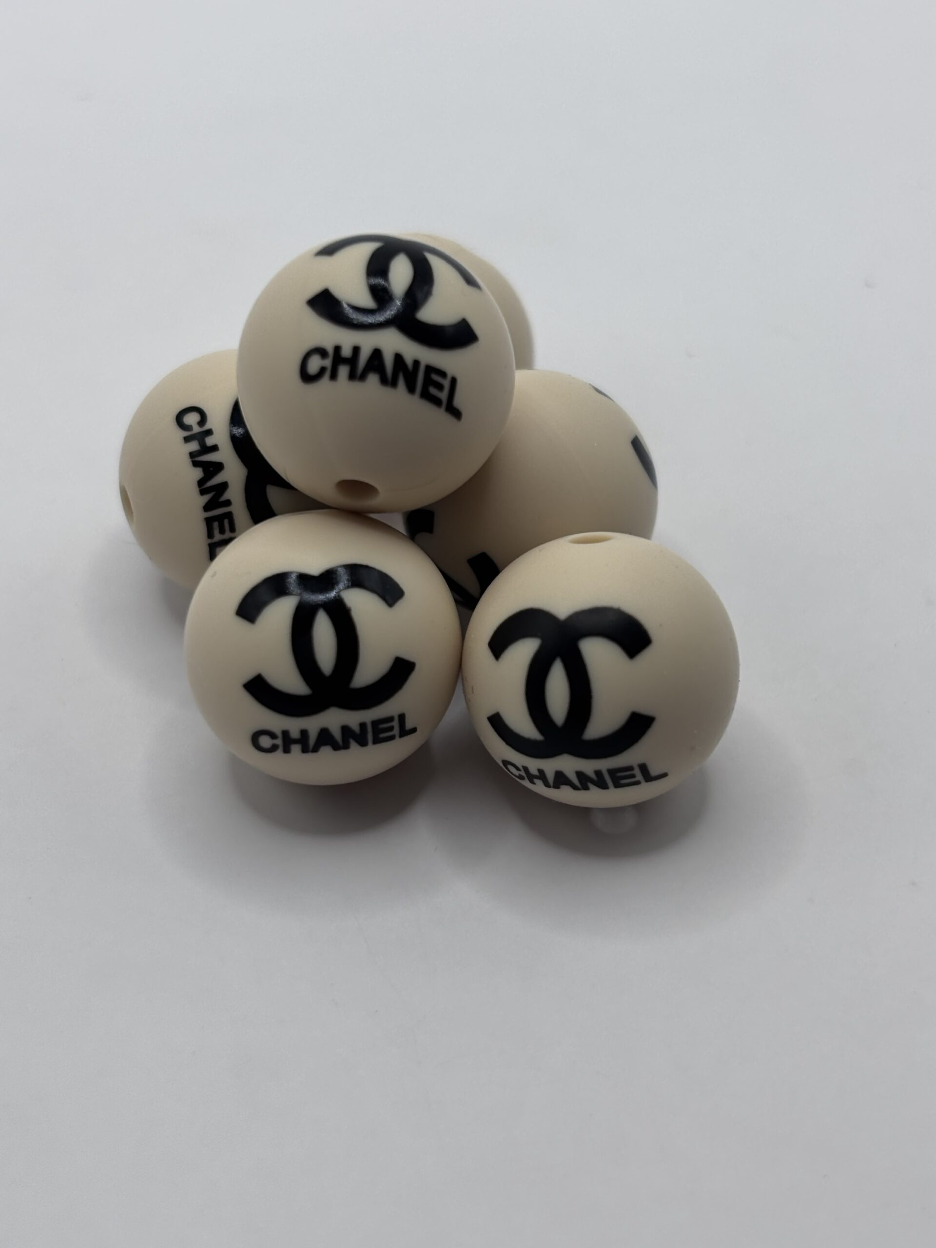 Silicone 15mm Round Chanel beads