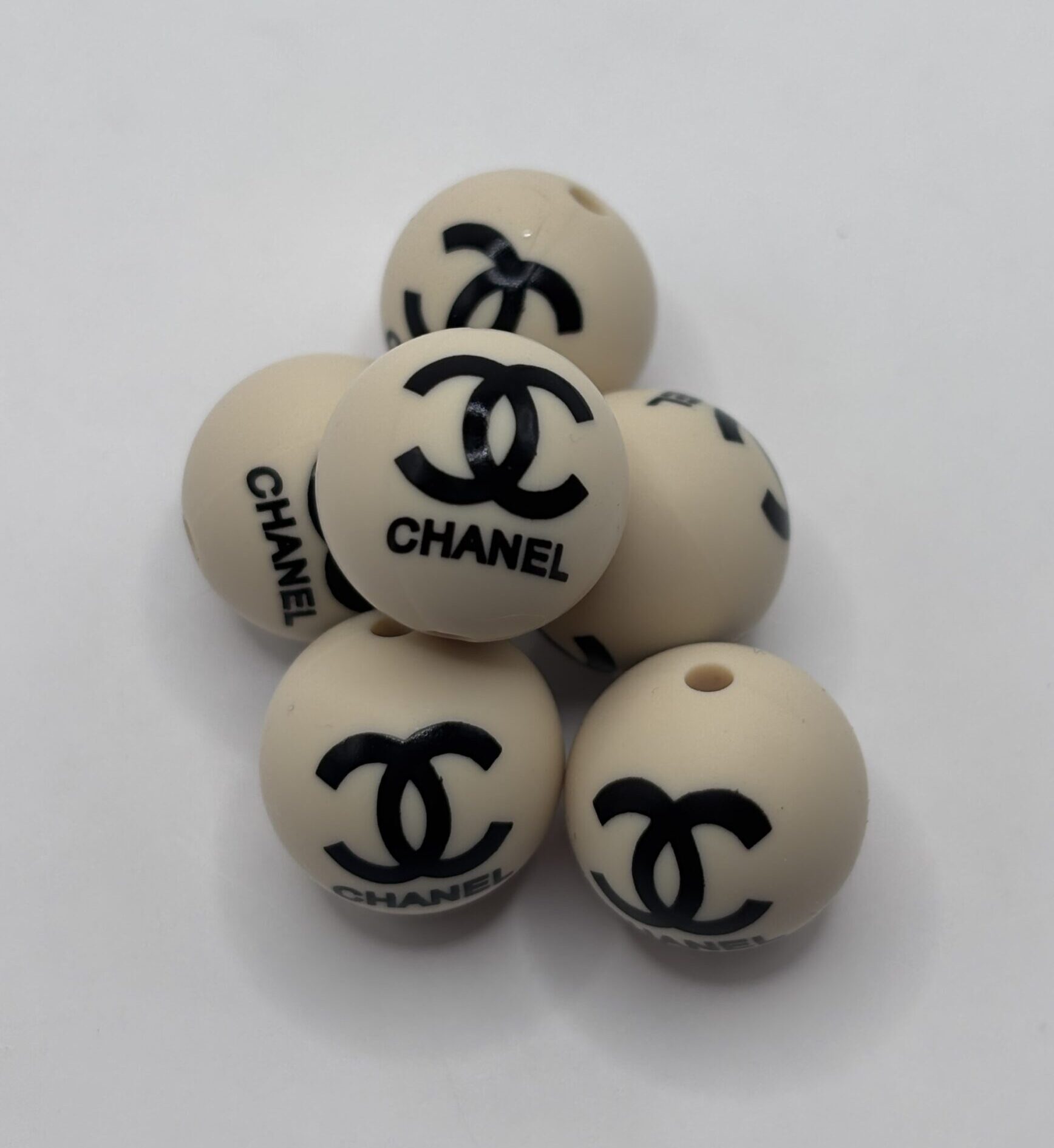 Silicone 15mm Round Chanel beads