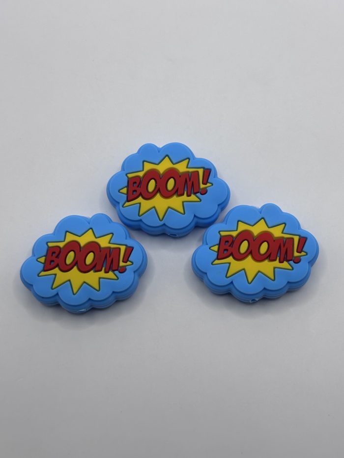 Silicone Superhero BOOM! Comic Beads