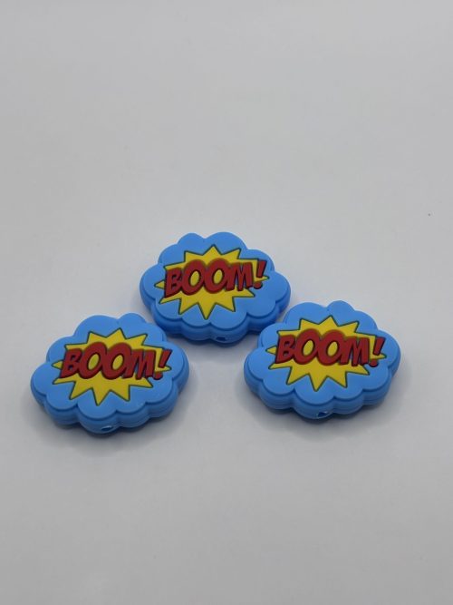 Silicone Superhero BOOM! Comic Beads