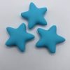 Silicone Teal Star Beads