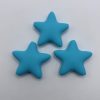 Silicone Teal Star Beads