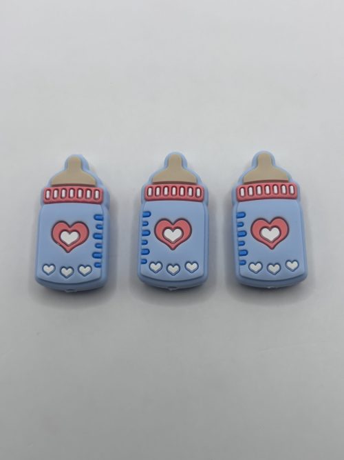 Silicone Blue Boy bottle beads