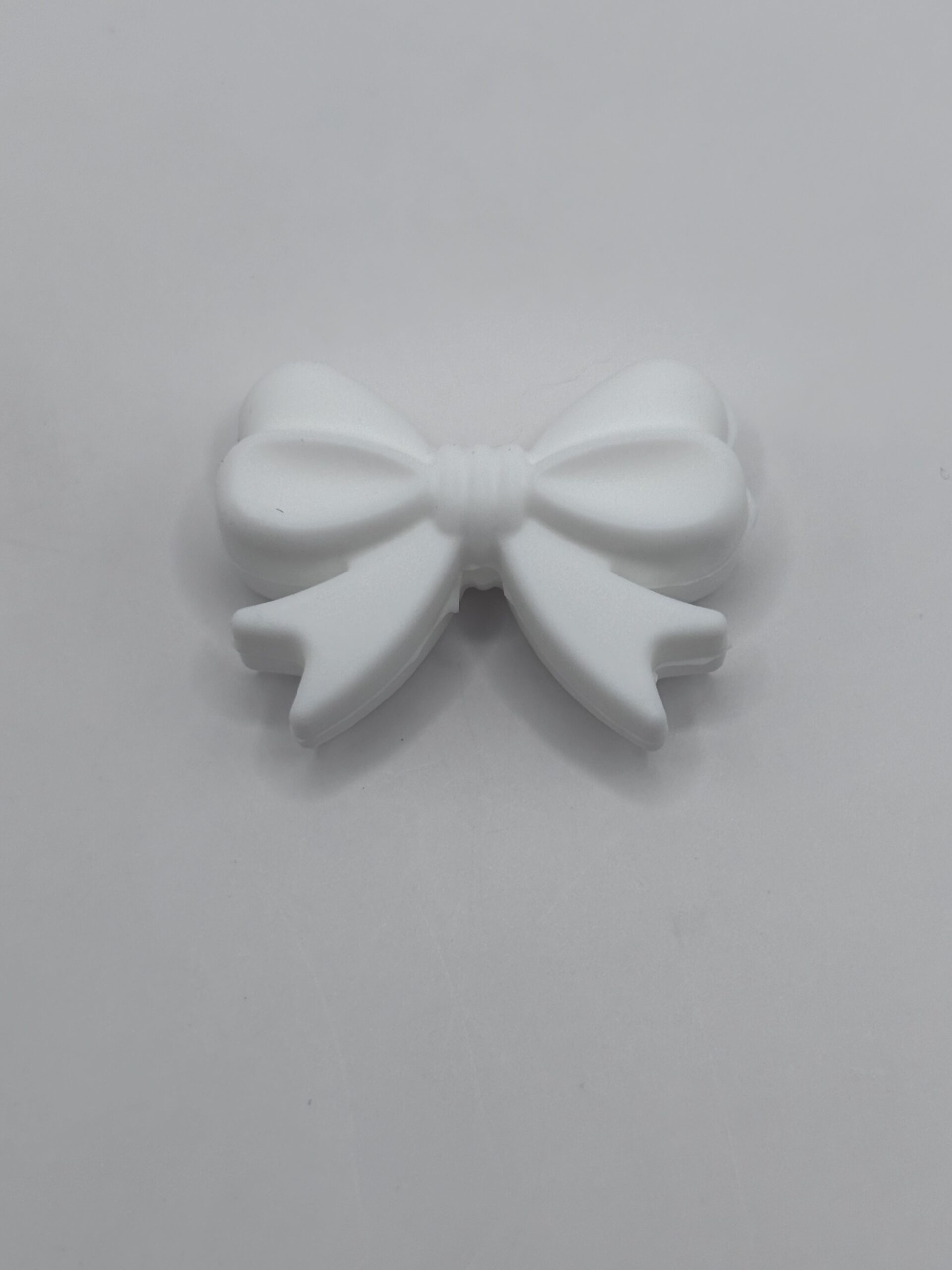 Silicone WHITE Bow Beads