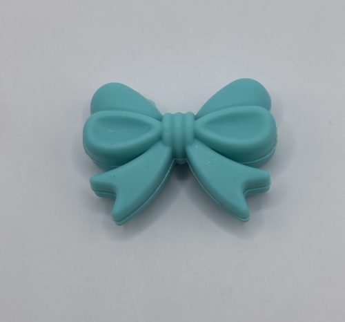 Silicone Teal Bow Beads