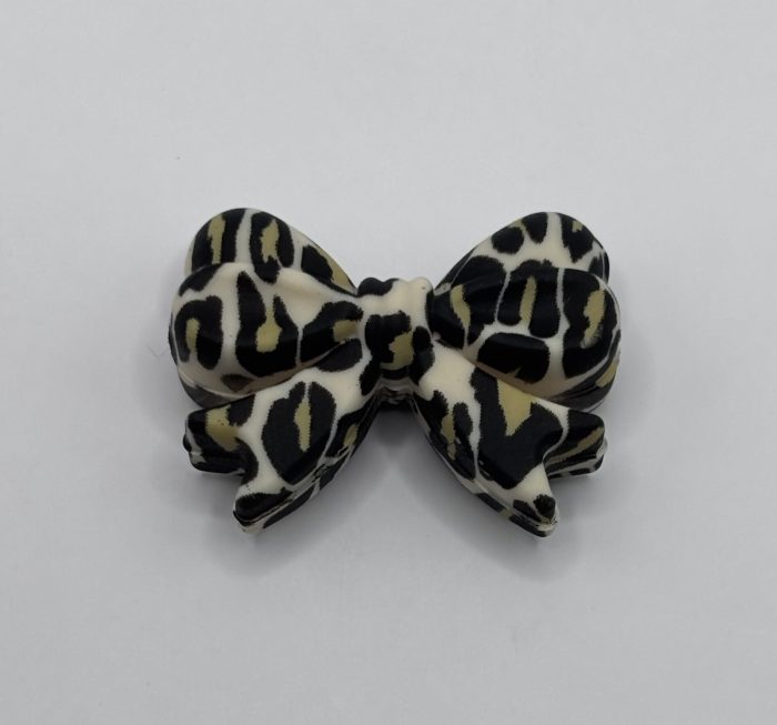 Silicone Creme Leopard Beads