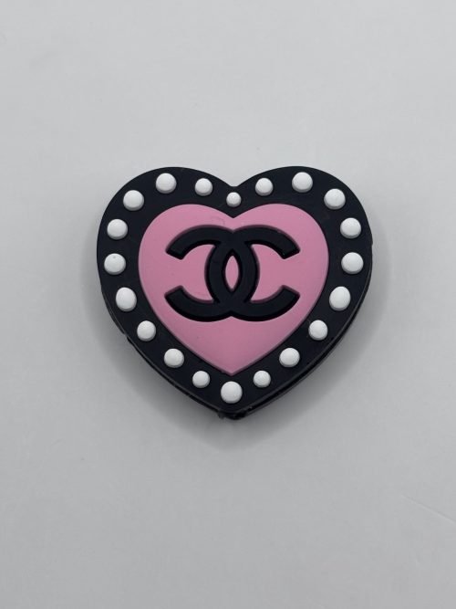 Silicone Chanel Heart beads s