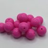 Silicone 15mm Glossy Light Pink Beads