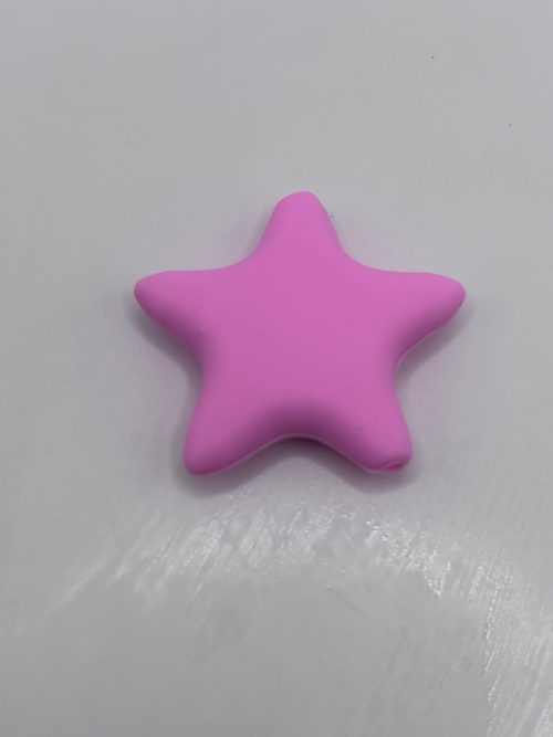 Silicone Light Pink Star Beads